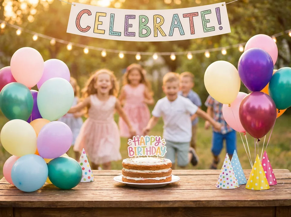 Joyful birthday party atmosphere representing successful birthday party rsvp kids planning