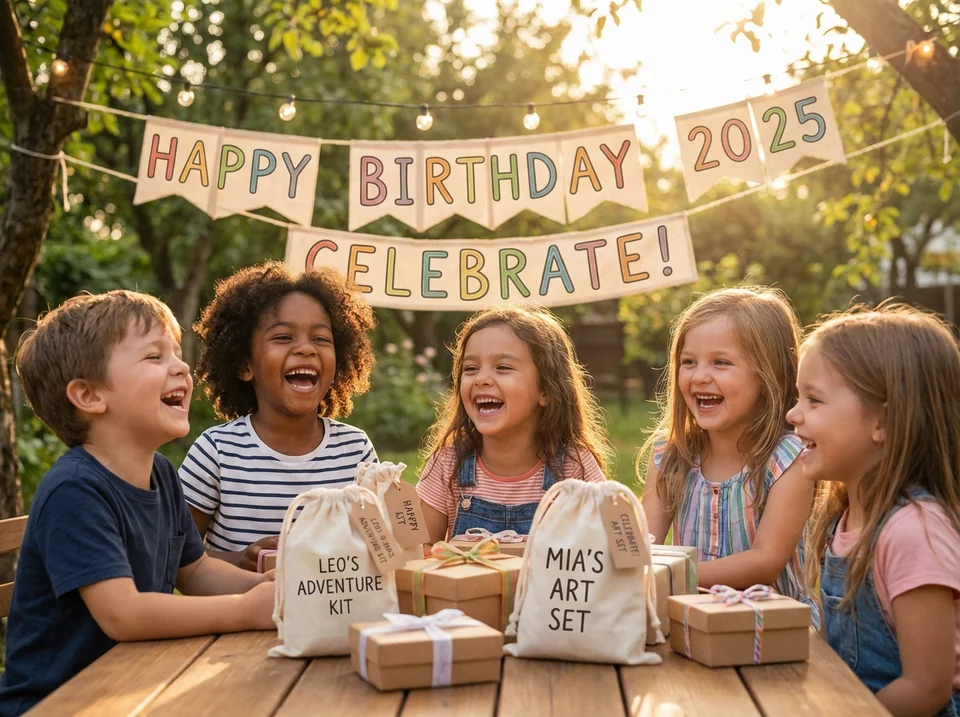 Joyful celebration resulting from successful kids party planning logistics and smart preparation